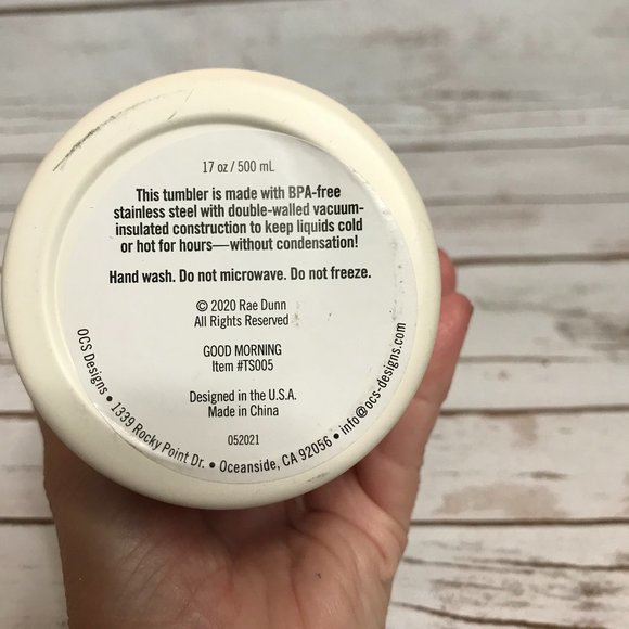 Rae Dunn GOOD MORNING Tumbler - Picture 4 of 15